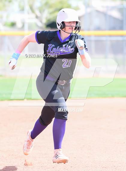 Thumbnail 3 in Arizona College Prep vs. Millennium (West Valley Softball Invitational) photogallery.