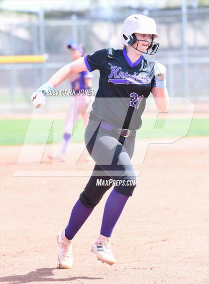 Thumbnail 1 in Arizona College Prep vs. Millennium (West Valley Softball Invitational) photogallery.