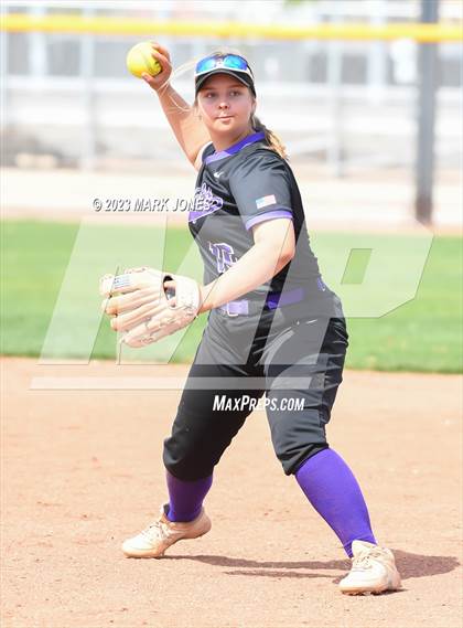 Thumbnail 3 in Arizona College Prep vs. Millennium (West Valley Softball Invitational) photogallery.