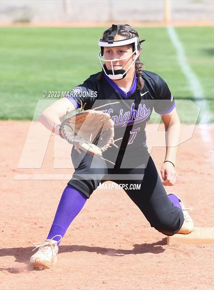 Thumbnail 1 in Arizona College Prep vs. Millennium (West Valley Softball Invitational) photogallery.