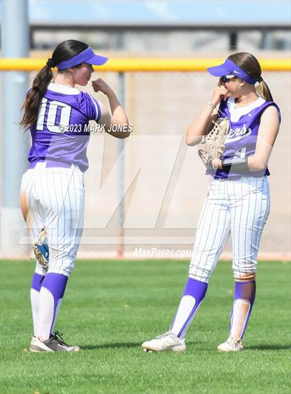 Thumbnail 1 in Arizona College Prep vs. Millennium (West Valley Softball Invitational) photogallery.