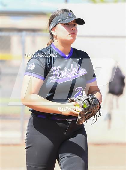 Thumbnail 3 in Arizona College Prep vs. Millennium (West Valley Softball Invitational) photogallery.