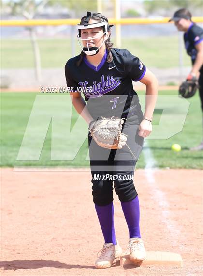 Thumbnail 3 in Arizona College Prep vs. Millennium (West Valley Softball Invitational) photogallery.
