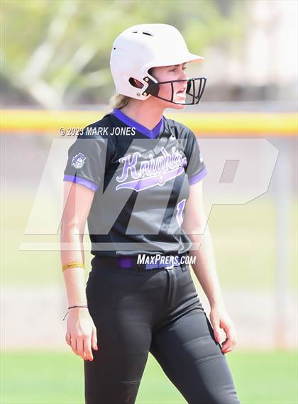Thumbnail 2 in Arizona College Prep vs. Millennium (West Valley Softball Invitational) photogallery.
