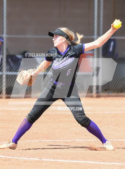 Thumbnail 1 in Arizona College Prep vs. Millennium (West Valley Softball Invitational) photogallery.