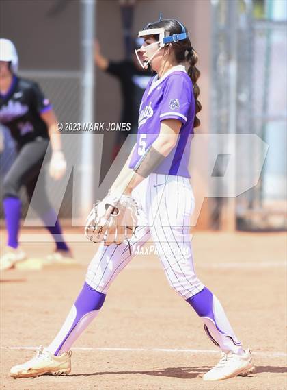 Thumbnail 2 in Arizona College Prep vs. Millennium (West Valley Softball Invitational) photogallery.