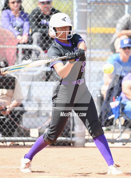 Thumbnail 3 in Arizona College Prep vs. Millennium (West Valley Softball Invitational) photogallery.
