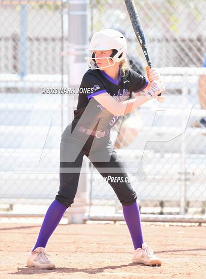 Thumbnail 1 in Arizona College Prep vs. Millennium (West Valley Softball Invitational) photogallery.