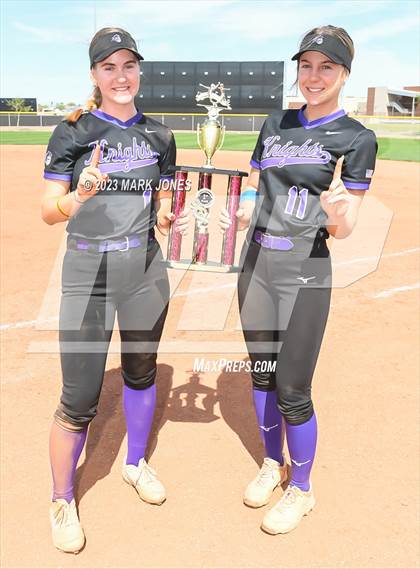 Thumbnail 1 in Arizona College Prep vs. Millennium (West Valley Softball Invitational) photogallery.