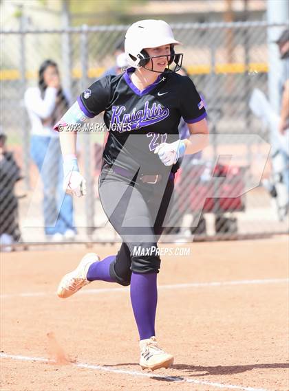 Thumbnail 1 in Arizona College Prep vs. Millennium (West Valley Softball Invitational) photogallery.
