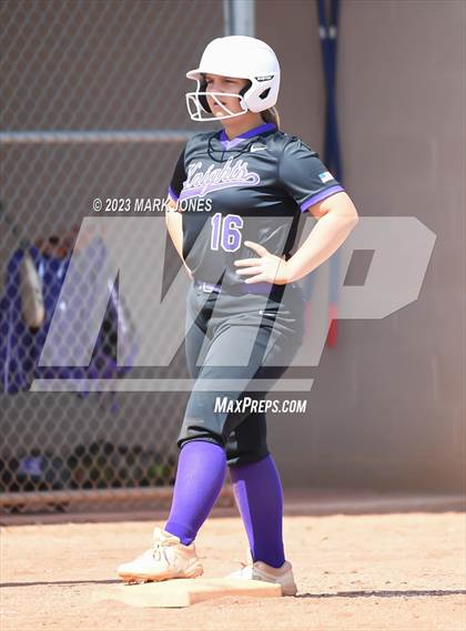 Thumbnail 1 in Arizona College Prep vs. Millennium (West Valley Softball Invitational) photogallery.