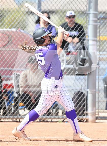 Thumbnail 2 in Arizona College Prep vs. Millennium (West Valley Softball Invitational) photogallery.