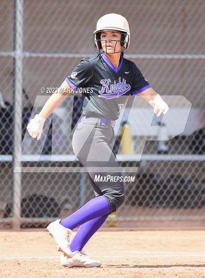 Thumbnail 1 in Arizona College Prep vs. Millennium (West Valley Softball Invitational) photogallery.