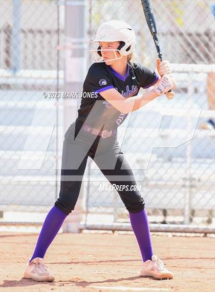 Thumbnail 2 in Arizona College Prep vs. Millennium (West Valley Softball Invitational) photogallery.