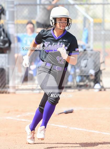Thumbnail 2 in Arizona College Prep vs. Millennium (West Valley Softball Invitational) photogallery.