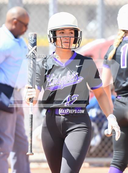 Thumbnail 2 in Arizona College Prep vs. Millennium (West Valley Softball Invitational) photogallery.