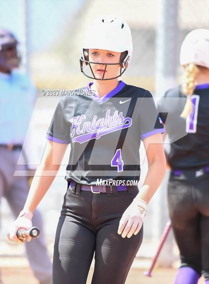 Thumbnail 3 in Arizona College Prep vs. Millennium (West Valley Softball Invitational) photogallery.