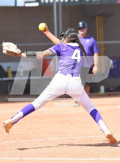 Thumbnail 1 in Arizona College Prep vs. Millennium (West Valley Softball Invitational) photogallery.