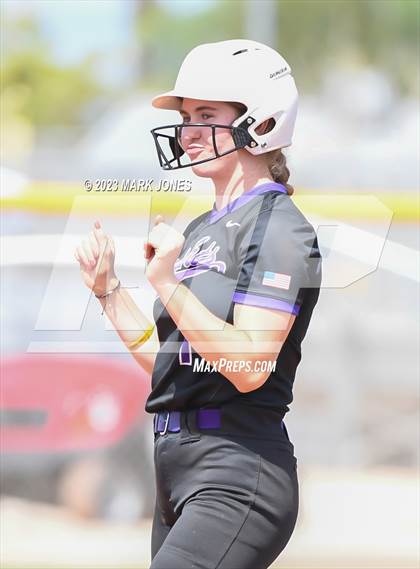 Thumbnail 2 in Arizona College Prep vs. Millennium (West Valley Softball Invitational) photogallery.