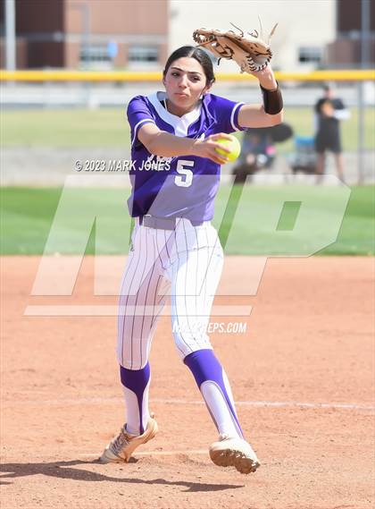 Thumbnail 2 in Arizona College Prep vs. Millennium (West Valley Softball Invitational) photogallery.