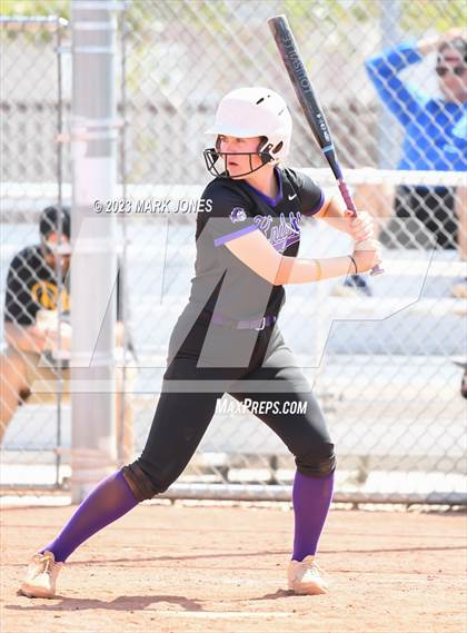 Thumbnail 2 in Arizona College Prep vs. Millennium (West Valley Softball Invitational) photogallery.