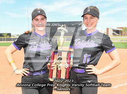 Thumbnail 3 in Arizona College Prep vs. Millennium (West Valley Softball Invitational) photogallery.
