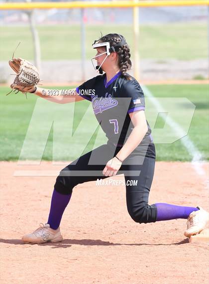Thumbnail 2 in Arizona College Prep vs. Millennium (West Valley Softball Invitational) photogallery.