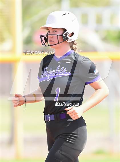 Thumbnail 2 in Arizona College Prep vs. Millennium (West Valley Softball Invitational) photogallery.