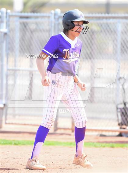 Thumbnail 3 in Arizona College Prep vs. Millennium (West Valley Softball Invitational) photogallery.