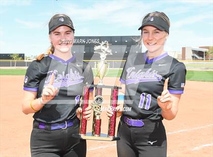 Thumbnail 3 in Arizona College Prep vs. Millennium (West Valley Softball Invitational) photogallery.