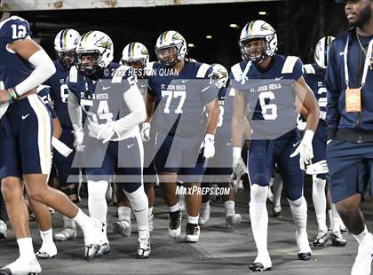 Thumbnail 3 in St. John Bosco vs. Mater Dei (Pre-Game) photogallery.