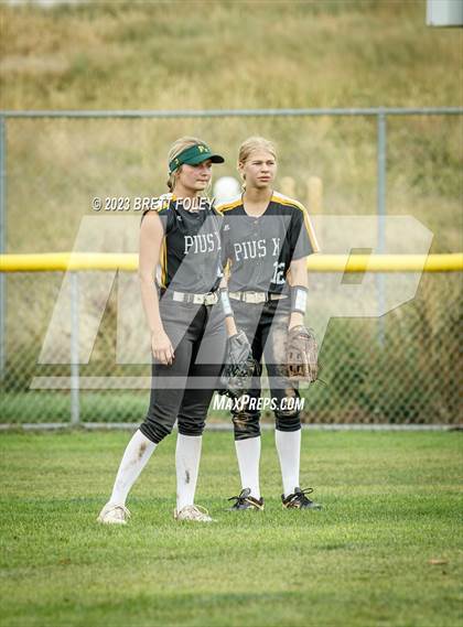 Thumbnail 2 in Pius X vs Skutt Catholic (LSE Softball Invite) photogallery.