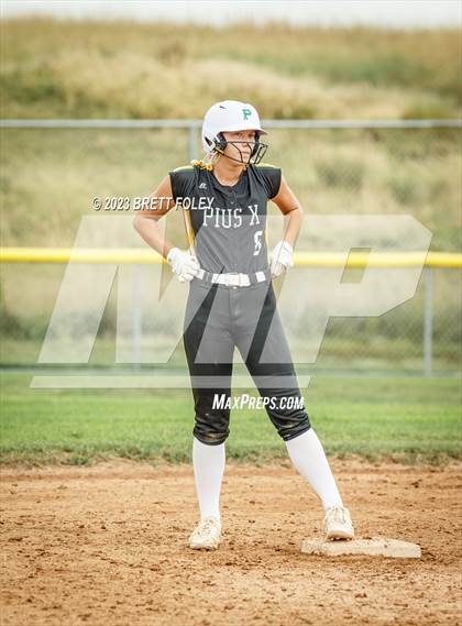 Thumbnail 2 in Pius X vs Skutt Catholic (LSE Softball Invite) photogallery.