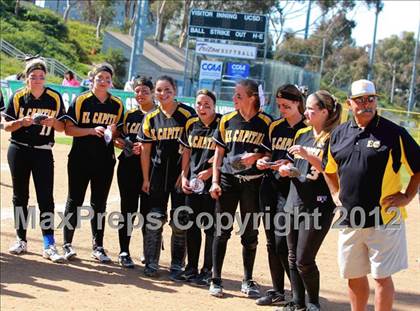 Thumbnail 1 in El Capitan vs. Santana (CIF SDS D3 Final) photogallery.