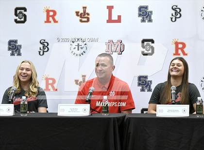 Thumbnail 1 in Trinity League Softball Media Day - Mater Dei photogallery.
