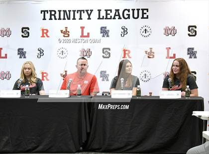 Thumbnail 1 in Trinity League Softball Media Day - Mater Dei photogallery.