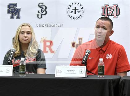 Thumbnail 2 in Trinity League Softball Media Day - Mater Dei photogallery.