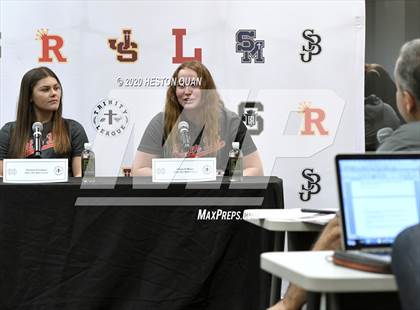 Thumbnail 3 in Trinity League Softball Media Day - Mater Dei photogallery.