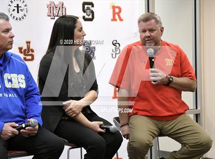 Thumbnail 2 in Trinity League Softball Media Day - Mater Dei photogallery.