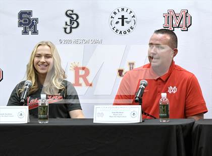 Thumbnail 1 in Trinity League Softball Media Day - Mater Dei photogallery.