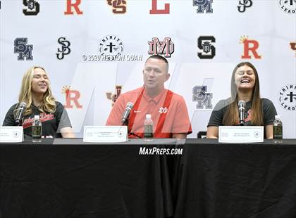 Thumbnail 2 in Trinity League Softball Media Day - Mater Dei photogallery.