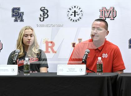 Thumbnail 2 in Trinity League Softball Media Day - Mater Dei photogallery.