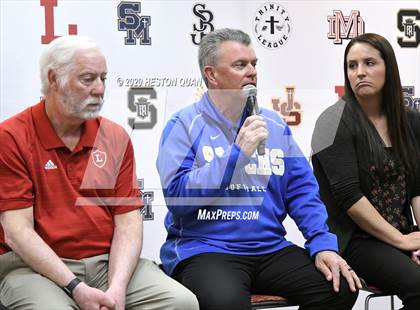 Thumbnail 2 in Trinity League Softball Media Day - Mater Dei photogallery.