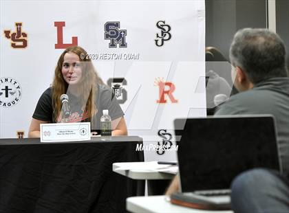 Thumbnail 1 in Trinity League Softball Media Day - Mater Dei photogallery.