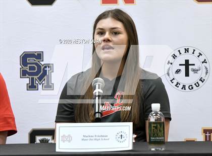 Thumbnail 3 in Trinity League Softball Media Day - Mater Dei photogallery.