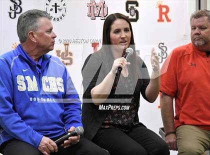 Thumbnail 1 in Trinity League Softball Media Day - Mater Dei photogallery.