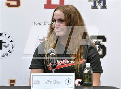 Thumbnail 1 in Trinity League Softball Media Day - Mater Dei photogallery.