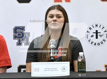 Thumbnail 1 in Trinity League Softball Media Day - Mater Dei photogallery.