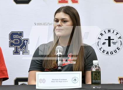 Thumbnail 3 in Trinity League Softball Media Day - Mater Dei photogallery.