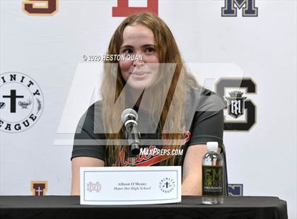 Thumbnail 1 in Trinity League Softball Media Day - Mater Dei photogallery.